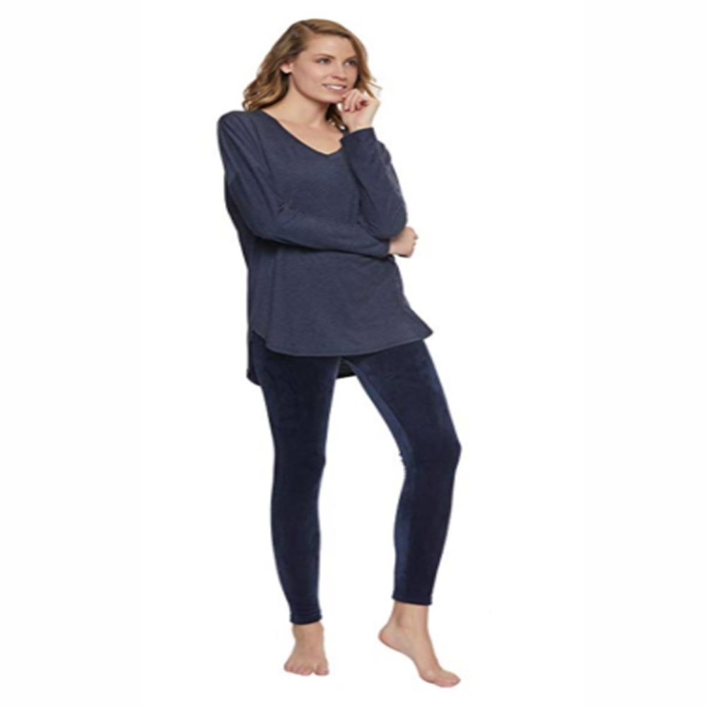 Felina Women's Ultra Luxe Velour 2Piece Pajama Set Small